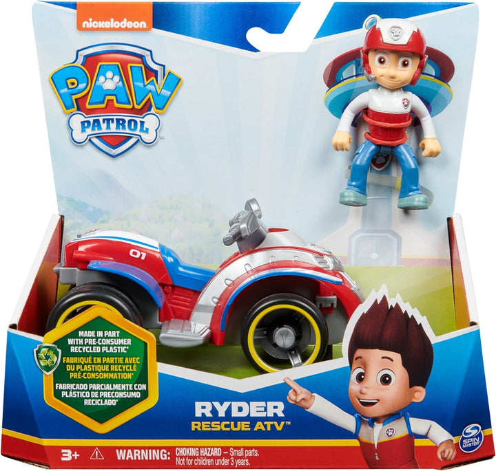 PAW PATROL, Rettungs-Quad mit Ryder-Figur (Sustainable Basic Vehicle/Basis Fahrzeug), Spielzeug für