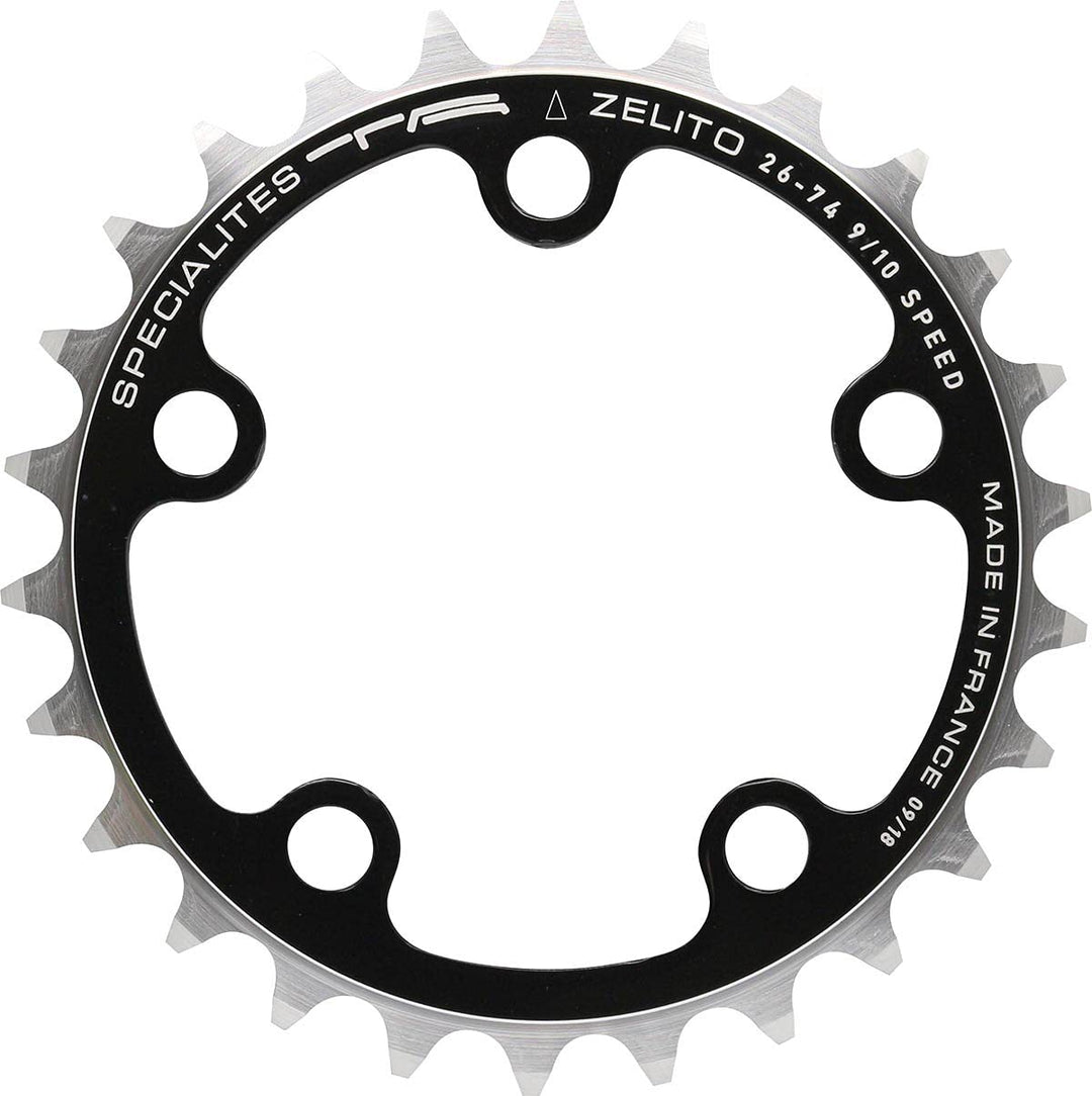 TA Specialites Zelito Inner Triple 74pcd 5 Arm 8/9/10-Gang-Kettenblatt 28T Schwarz, 28T Schwarz