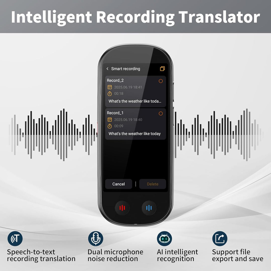 Sprachübersetzer Gerät,Übersetzungsgerät mit Sprachausgabe Translator,Übersetzer Echtzeit 150 Sprach