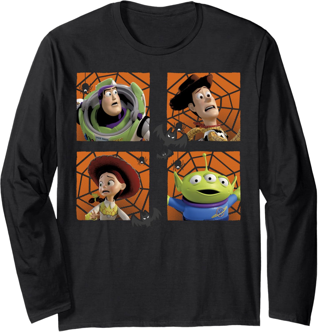 Disney Pixar Toy Story Group Shot Spiderwebs Halloween Langarmshirt