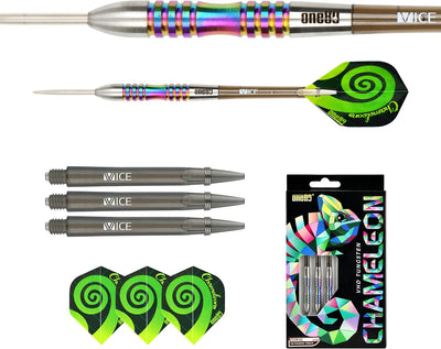ONE80 Steel Darts Chameleon VHD Steeltip Dart – Hochwertige Steeldarts mit Präzisionsgriff und Chame