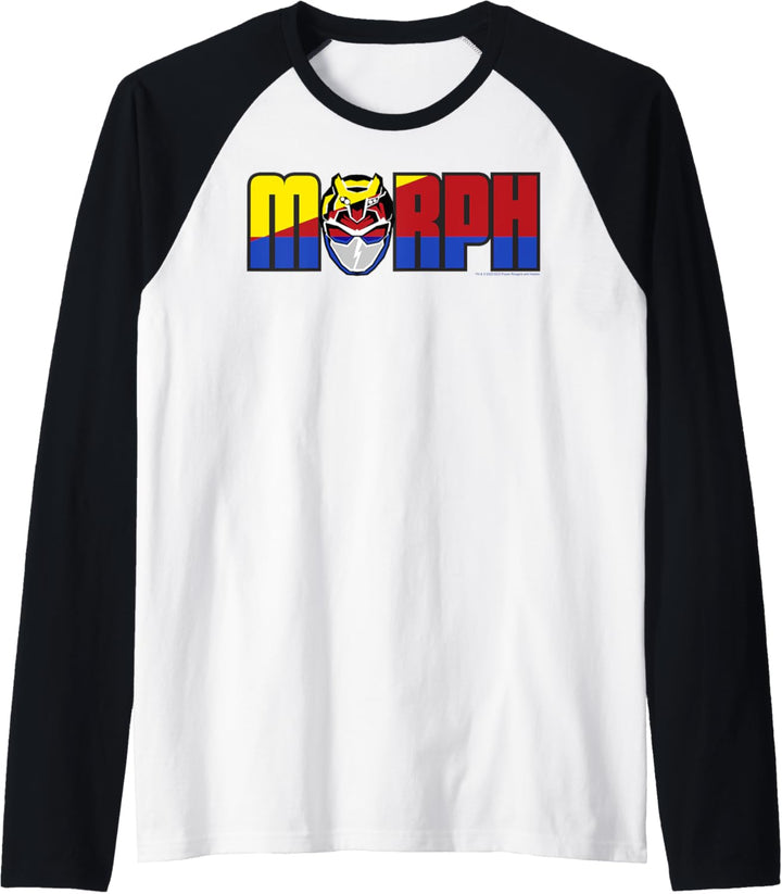 Power Rangers Beast Morphers Retro Tech Logo Raglan