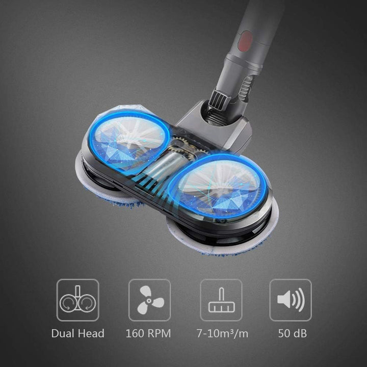 MoPei Elektrischer Wischaufsatz für Dyson Staubsauger V7 V8 V10 V11 V15, Ohne