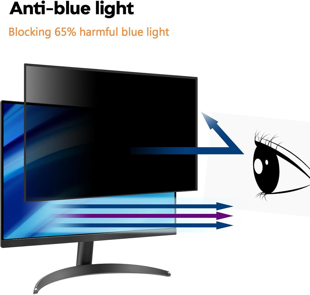 PYS 24 Zoll Blickschutzfolie für 16:9 Ultra-Slim Bezel Monitor Selbstklebend Abnehmbar Blickschutzfi