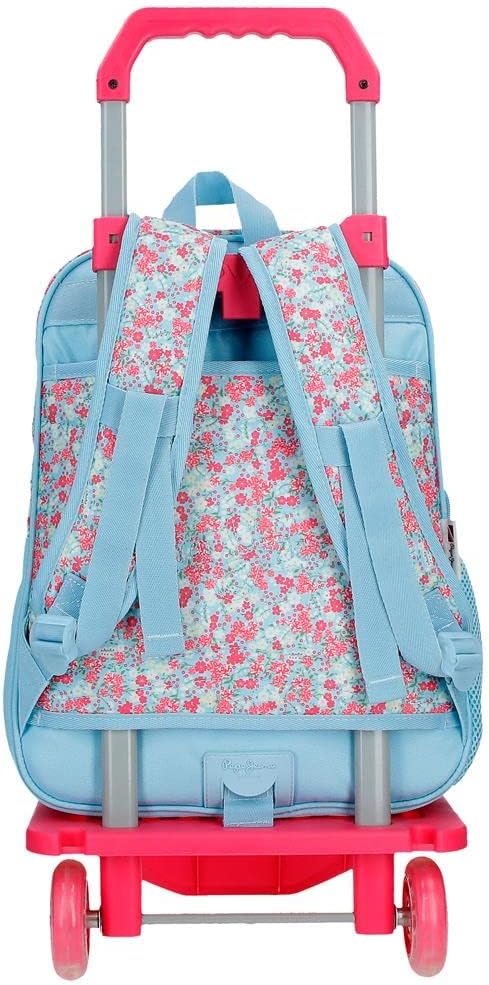 Pepe Jeans Aide Schulrucksack mit Trolley Multicolor 30x40x12 cm Polyester 14,4L Rucksack 40 + Troll