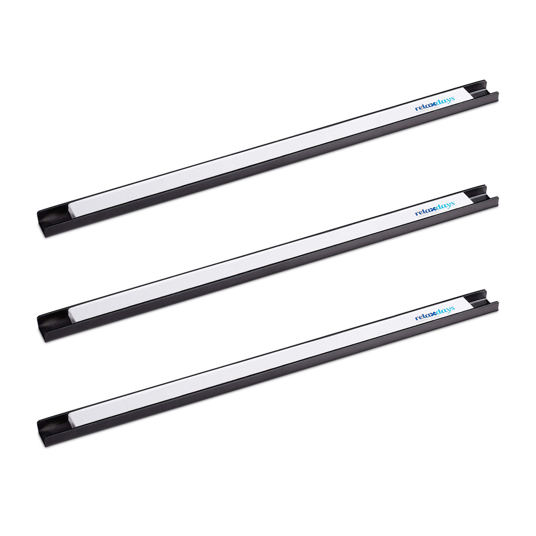 Relaxdays Magnetleiste 3er Set, für Werkzeug, stark magnetisch, Werkstatt, Garage, Büro, 45 cm lang,