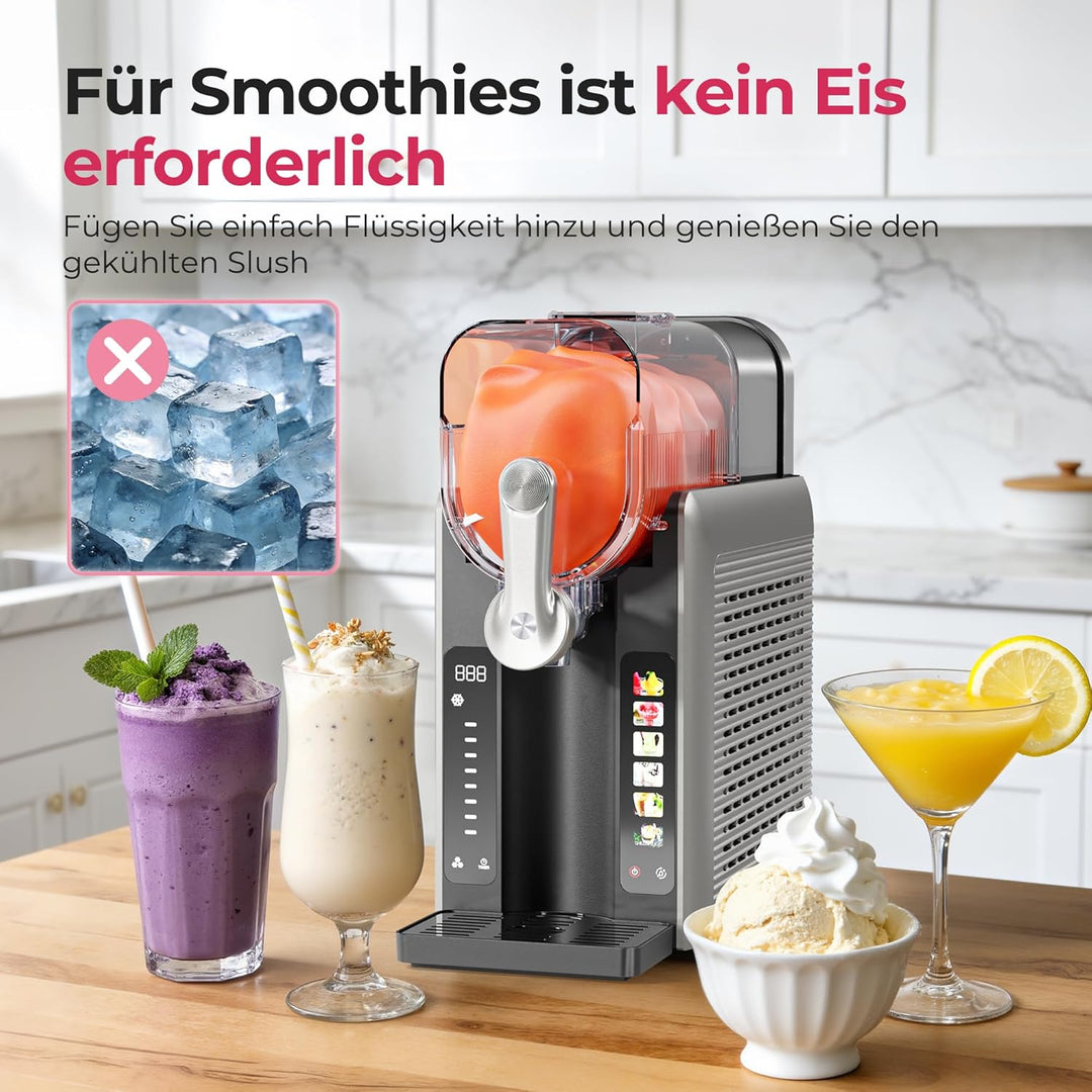 INITIO Slush Maschine mit 6 Modi, 2,6L Slush Eismaschine für Slushi, Eiscreme, Eis-Cocktails, Eiskaf