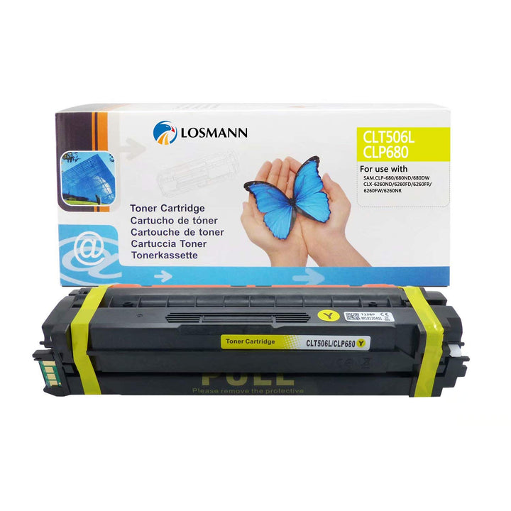 LOSMANN 1x Gelb Toner Kompatibel für Samsung CLT-506L CLT-Y506L Y506 für Samsung CLP-680 CLP-680DW C