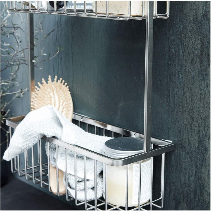 House Doctor 209830301 Basket, Bath, Double, l: 28 cm, b: 11,5 cm, h: 33,3 cm, Baumwolle, Polyester,