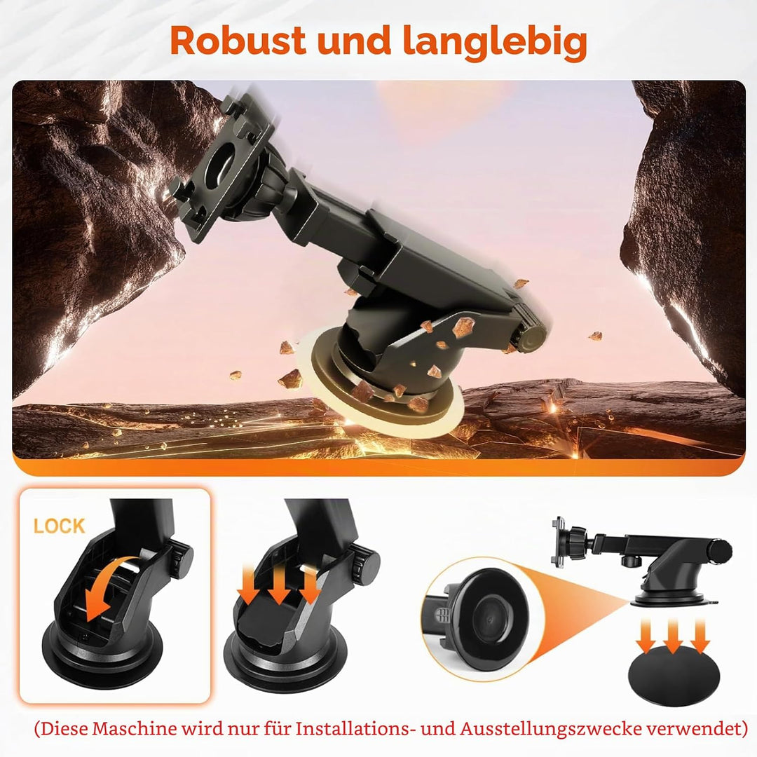 Hodozzy 360° Flexibel Saugnapf Halterung für Carplay Tragbares Autoradio, Flexible Halterung für Aut