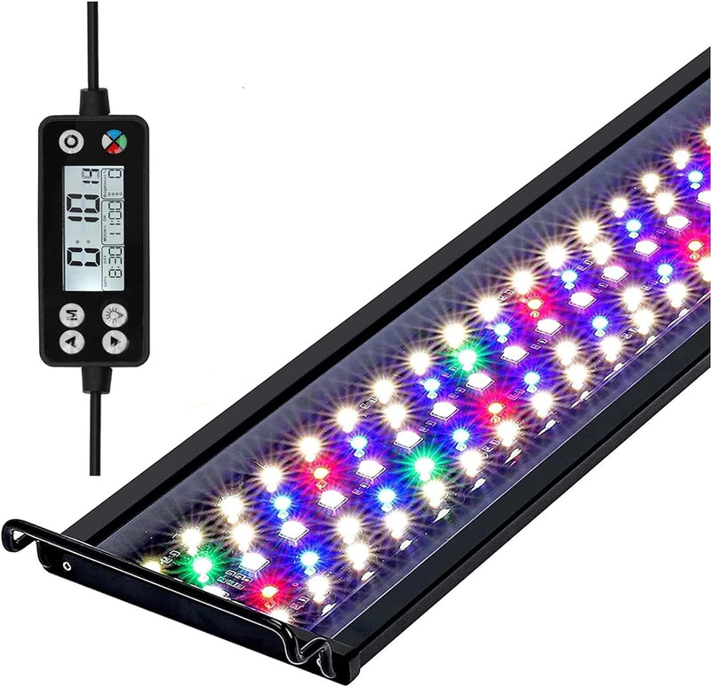 Aquarium LED Beleuchtung, 24/7 Modus Dimmbare 36W 2778 lumen Aquarienbeleuchtung mit Timer für 90cm