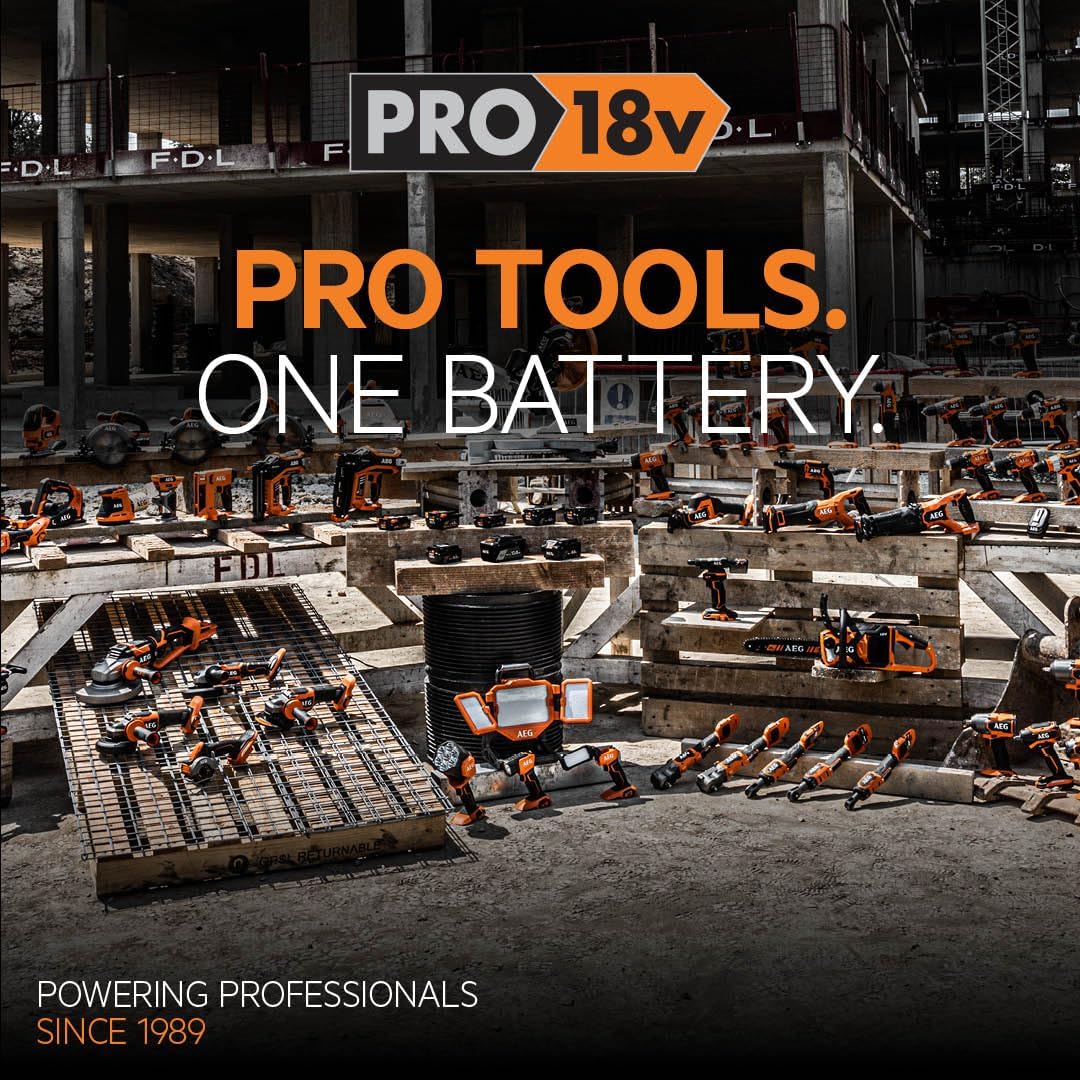 AEG 18 V Pro18V Brushless Akku-Kantenfräser BOF18BL3-0, 6 mm Spanndurchmesser, ohne Akku und Ladeger