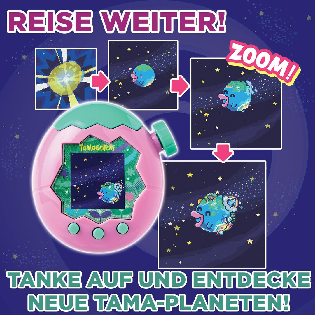 Bandai - Tamagotchi Paradise Himmel - Virtuelles Haustier zum Aufziehen - Tamagotchi mit Zoom-Drehra