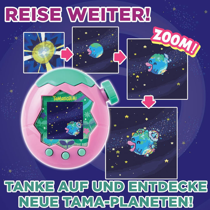 Bandai - Tamagotchi Paradise Himmel - Virtuelles Haustier zum Aufziehen - Tamagotchi mit Zoom-Drehra