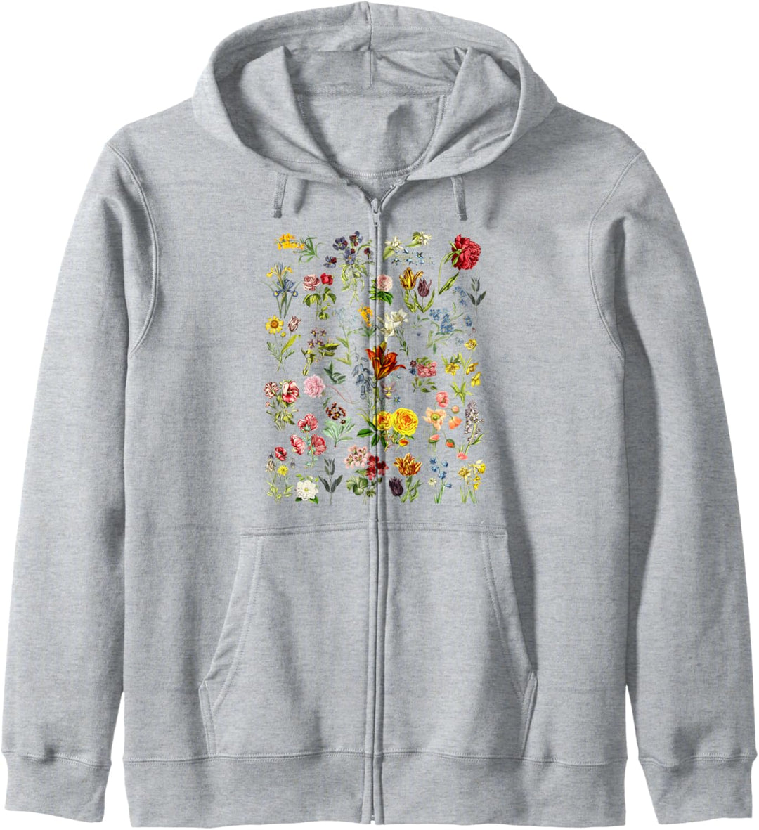 Botanischer Blumendruck Kapuzenjacke