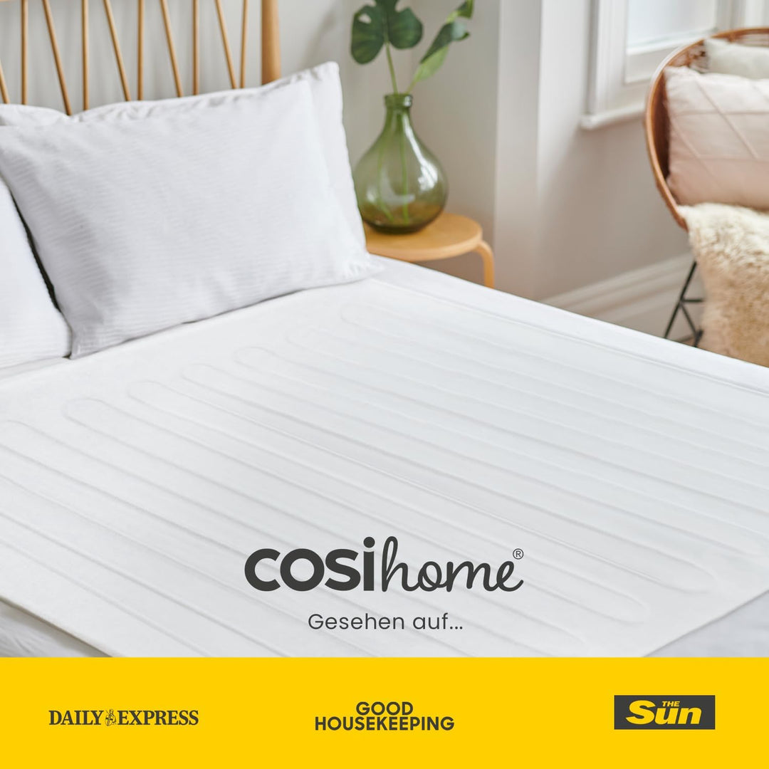 Cosi Home Wärmeunterbett - 150x80cm Premium Wärme-Unterbett mit integriertem Sicherheitssystem und Ü