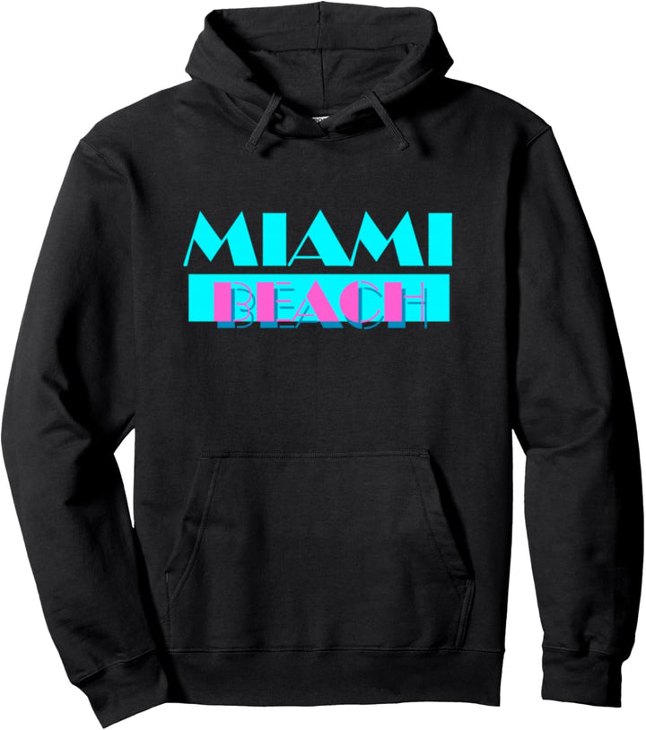 Miami Beach Vice Style Pullover Hoodie