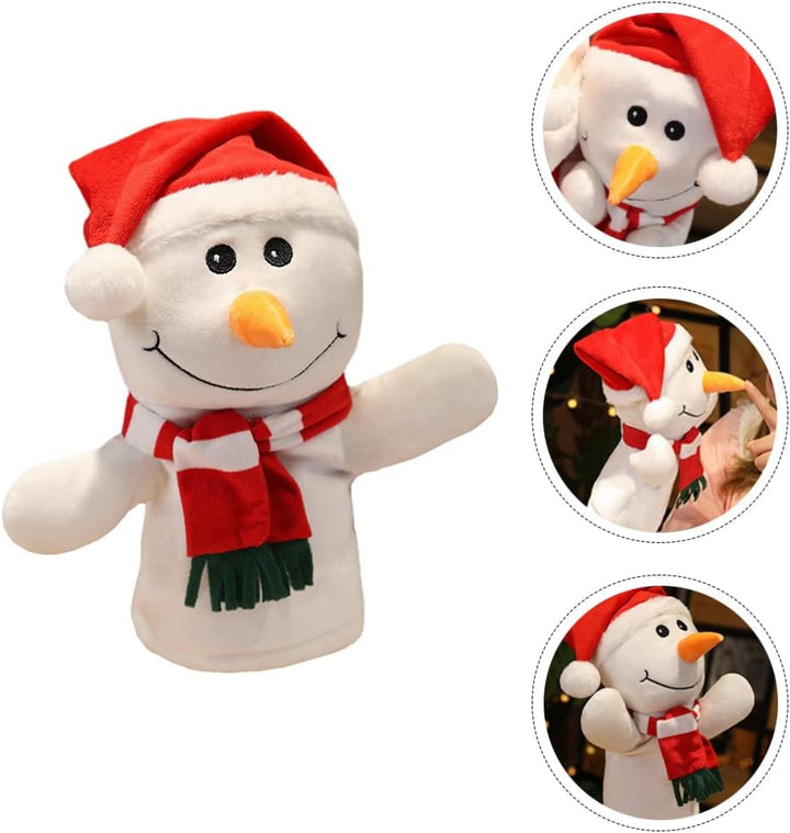 Toyvian Schneemann Fingerpuppe, Weihnachts Spielzeug Kinder Plüschpuppe Rentier Schneemann Handpuppe