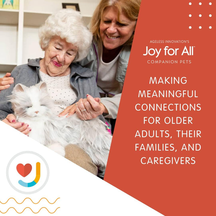 Ageless Innovation Joy For All Interactive Pet Katze – Naturgetreues, realistisches Haustier mit wei