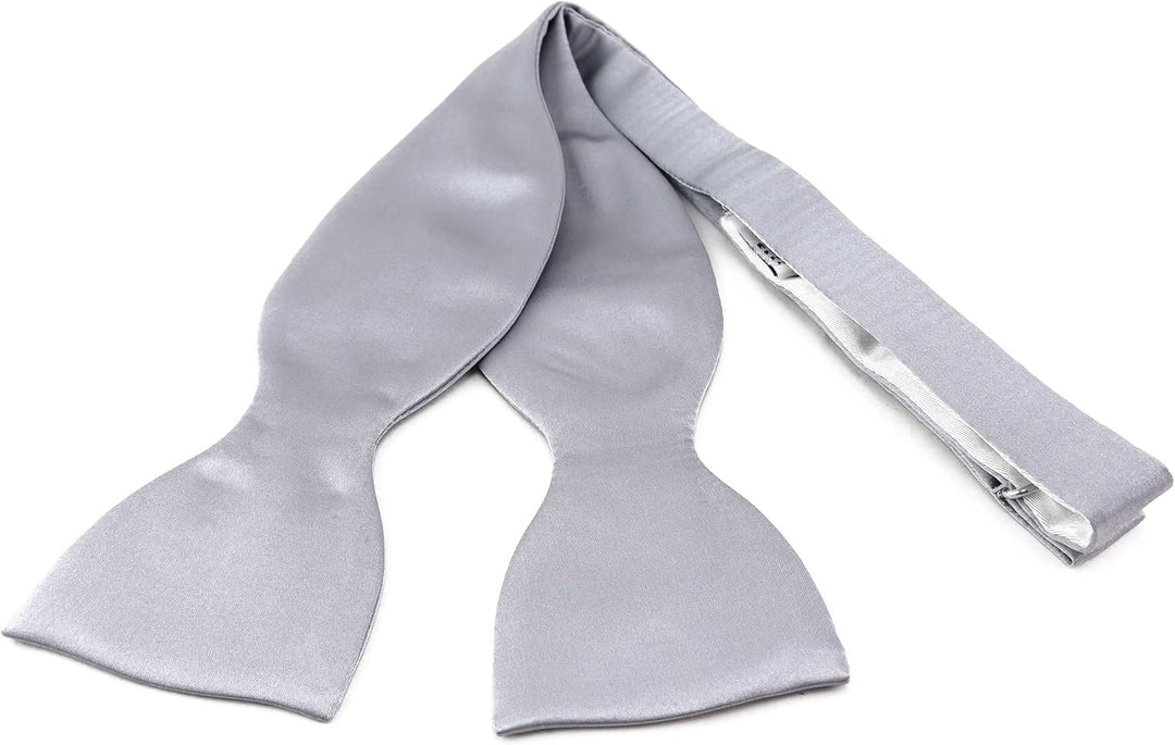 TigerTie Selbstbinder Seidenfliege in einfarbig Uni, Spitzenqualität, Querbinder 100% Seide + Aufbew