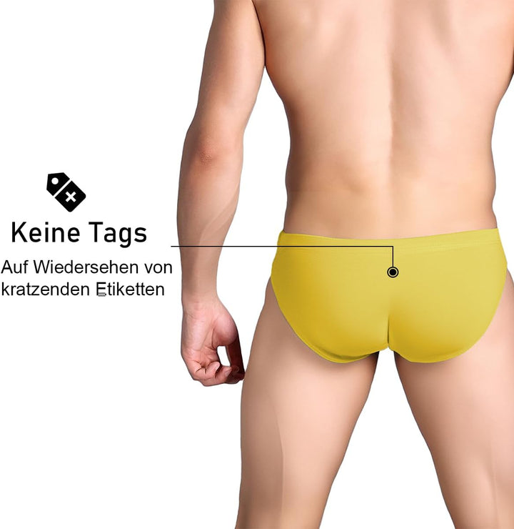 ZAIGELUO Herren Slips Unterhosen Bambus Männer Unterwäsche Atmungsaktiv Low Rise Weiche Mens Briefs