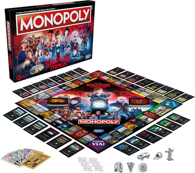 Hasbro Gaming Monopoly Stranger Things Brettspiel für Erwachsene und Jugendliche , 6 Spieler , ab 14