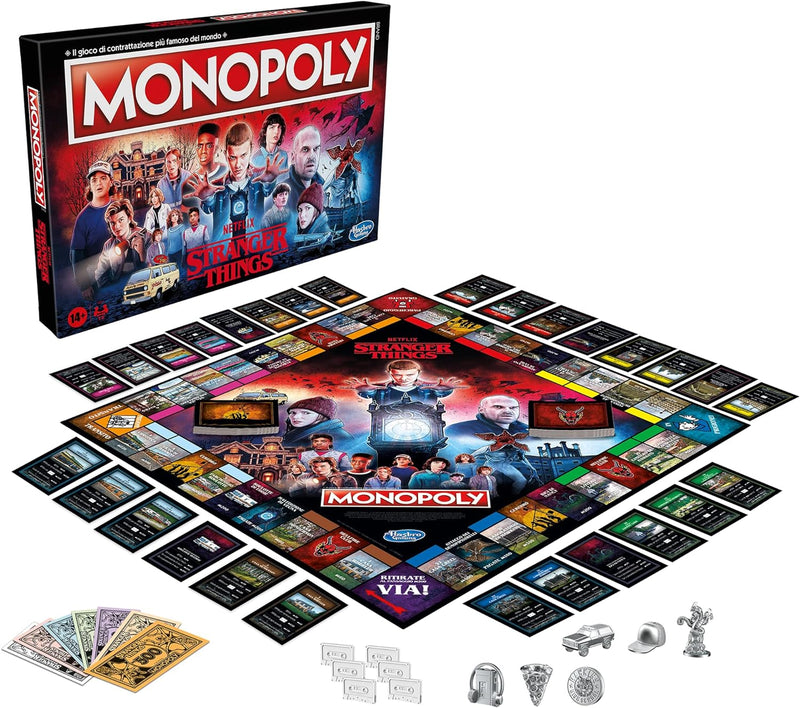 Hasbro Gaming Monopoly Stranger Things Brettspiel für Erwachsene und Jugendliche , 6 Spieler , ab 14