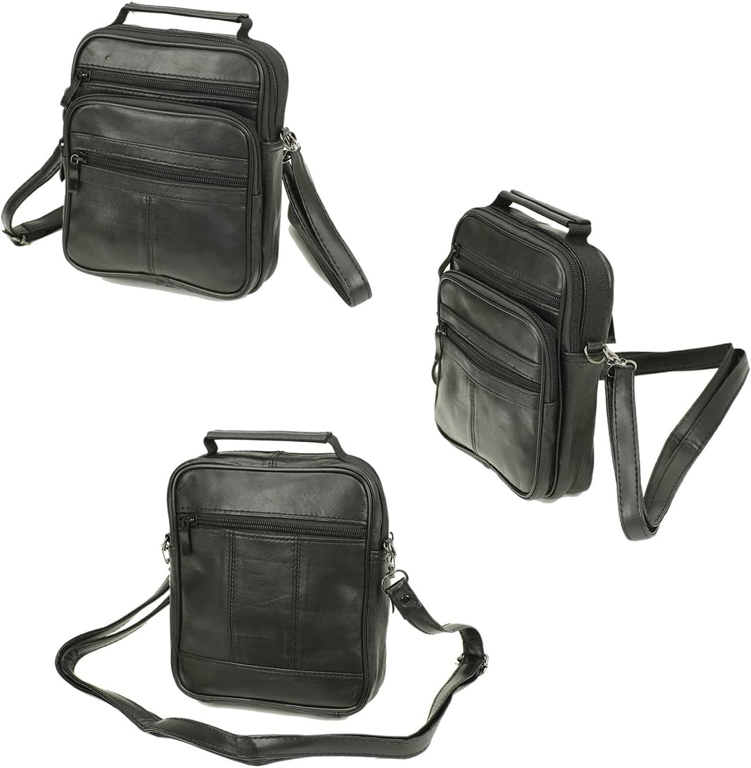 Echt Leder Herren Arbeitstasche Umhängetasche Herrentasche Schultertasche Messenger Flugbegleiter Sc