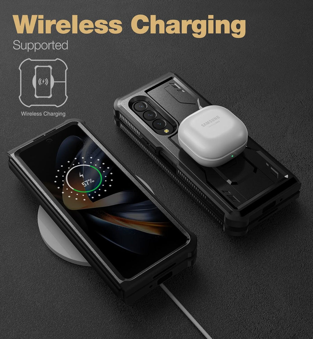 Dexnor für Samsung Galaxy Z Fold 4 5G Hülle, Full-Body Dual Layer Rugged Fall mit eingebautem Displa