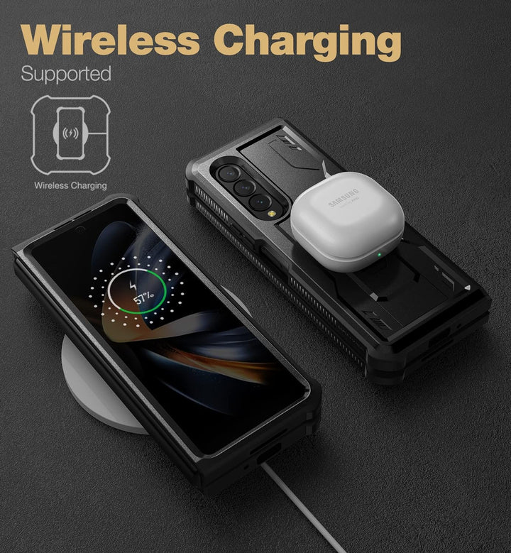 Dexnor für Samsung Galaxy Z Fold 4 5G Hülle, Full-Body Dual Layer Rugged Fall mit eingebautem Displa
