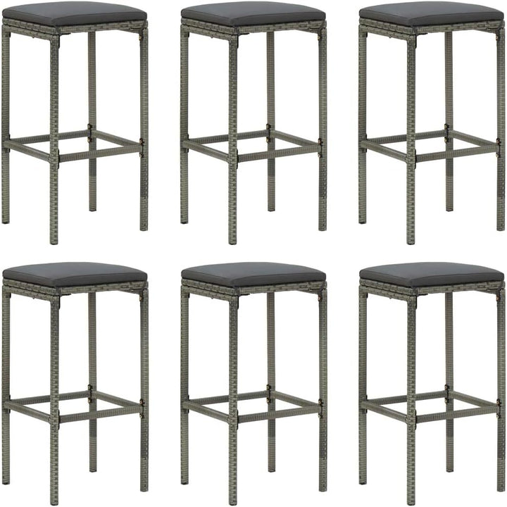 vidaXL 6X Barhocker mit Kissen Barstuhl Tresenhocker Küchenhocker Thekenhocker Tresenstuhl Thekenstu