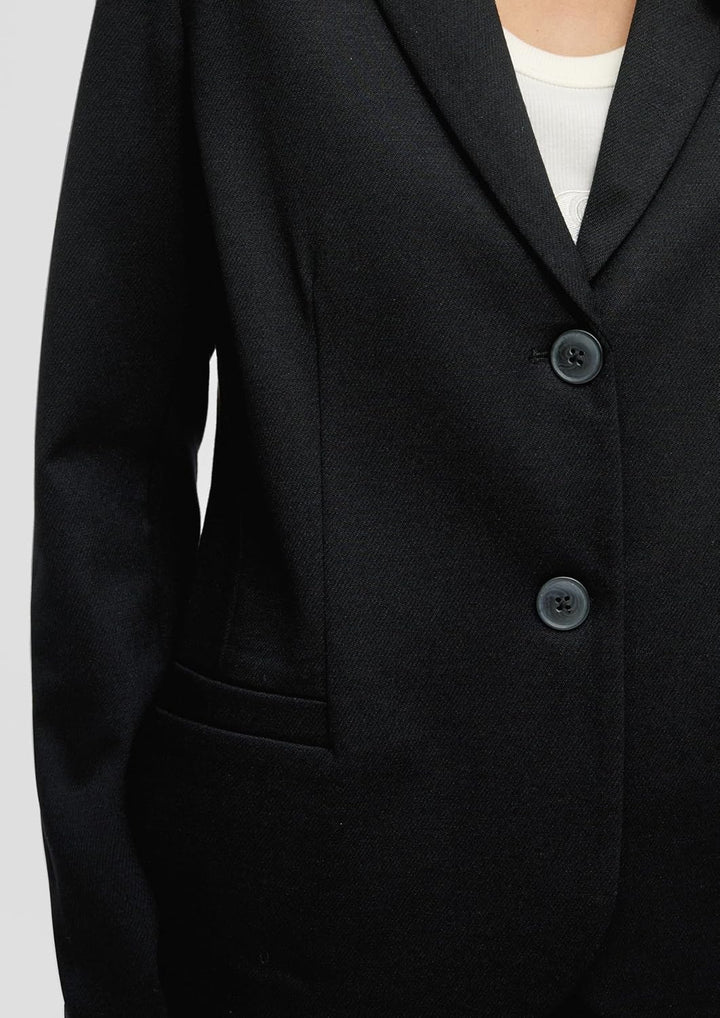 s.Oliver Jersey-Blazer mit Twillstruktur 36 9999_schwarz, 36 9999_schwarz