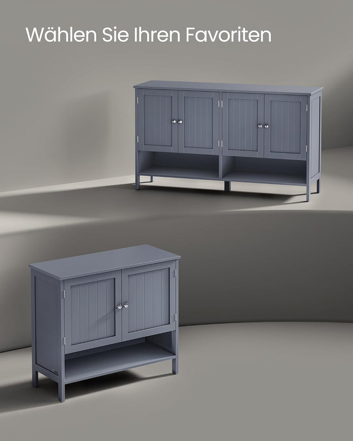 VASAGLE Schuhschrank, Schuhregal, Schuhaufbewahrung, moderner Landhausstil, freistehender Schrank mi
