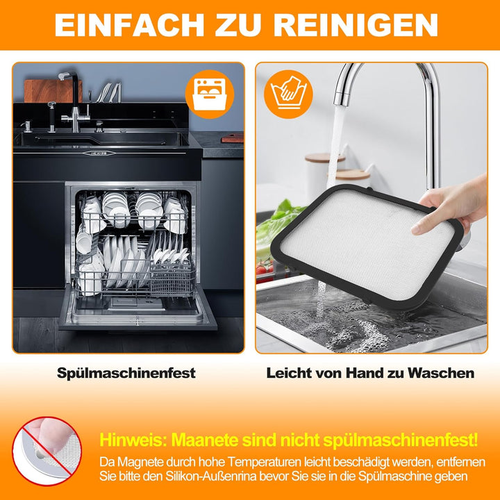 2 Stück Edelstahl Spritzschutz Heissluftfritteuse Zubehör Kompatibel mit Ninja Foodi Max Dual Zone A