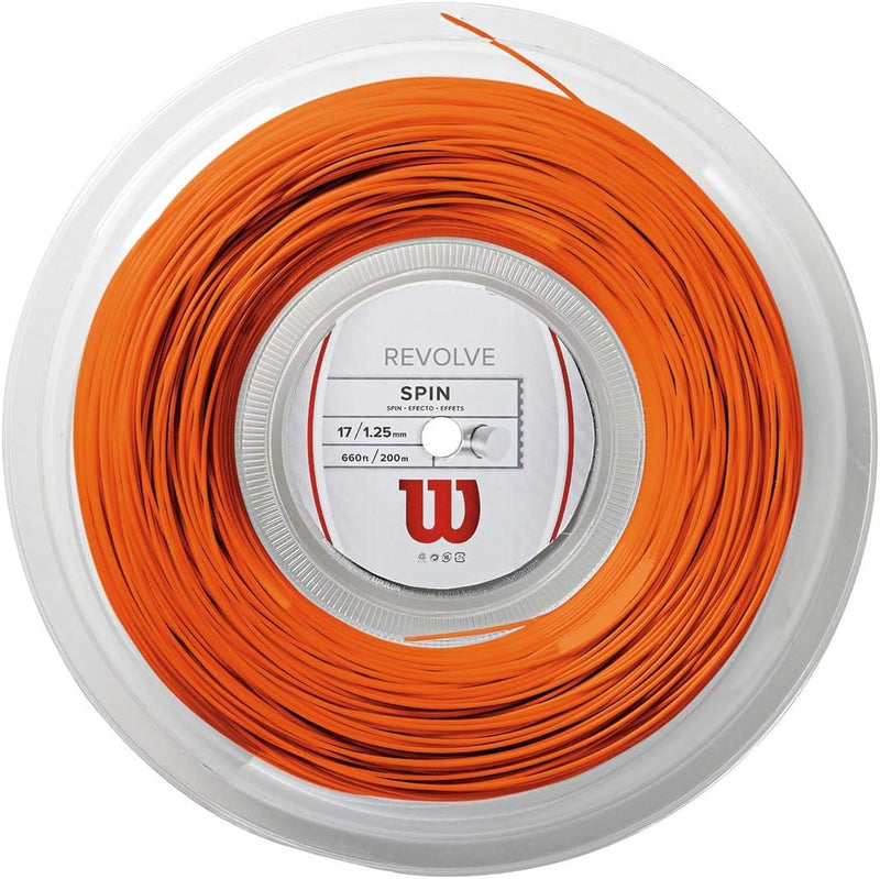 Wilson Unisex Tennissaite Revolve 200 Meter 1,25 mm Orange, 200 Meter 1,25 mm Orange