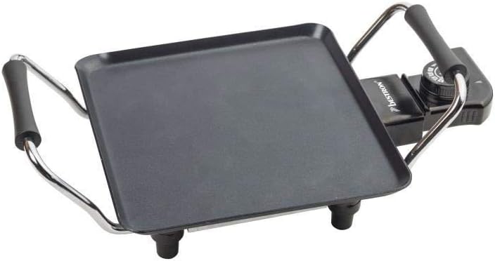 Bestron elektrischer Tischgrill, kleine Plancha-/Teppanyaki-Grillplatte mit Antihaftbeschichtung, Gr