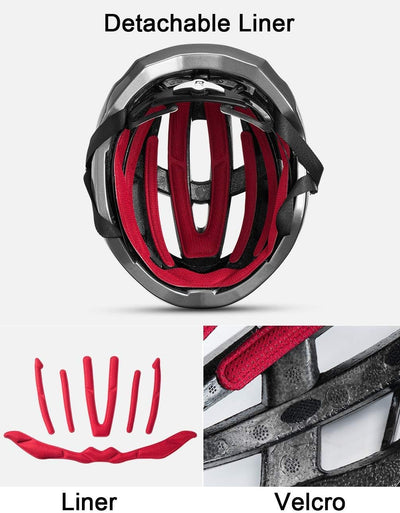 ROCKBROS Rennradhelm Fahrradhelm Integrierter Unisex Erwachsenen für Herren Damen für Mountain Bike