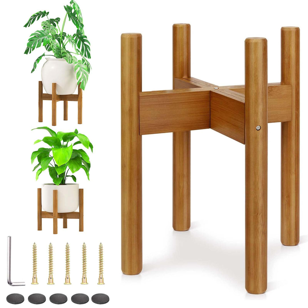 Blumentopfständer, Pflanzenständer Bambus, Pflanzen Hocker, Pflanzenständer Holz, Blumenhocker, Blum