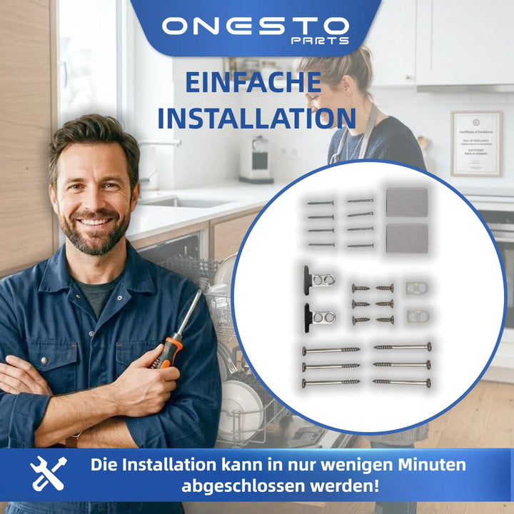 Spülmaschinentür Montagesatz Bosch 618833 00618833, Vollversenkbare Frontplatte Ersatz Kompatibel mi