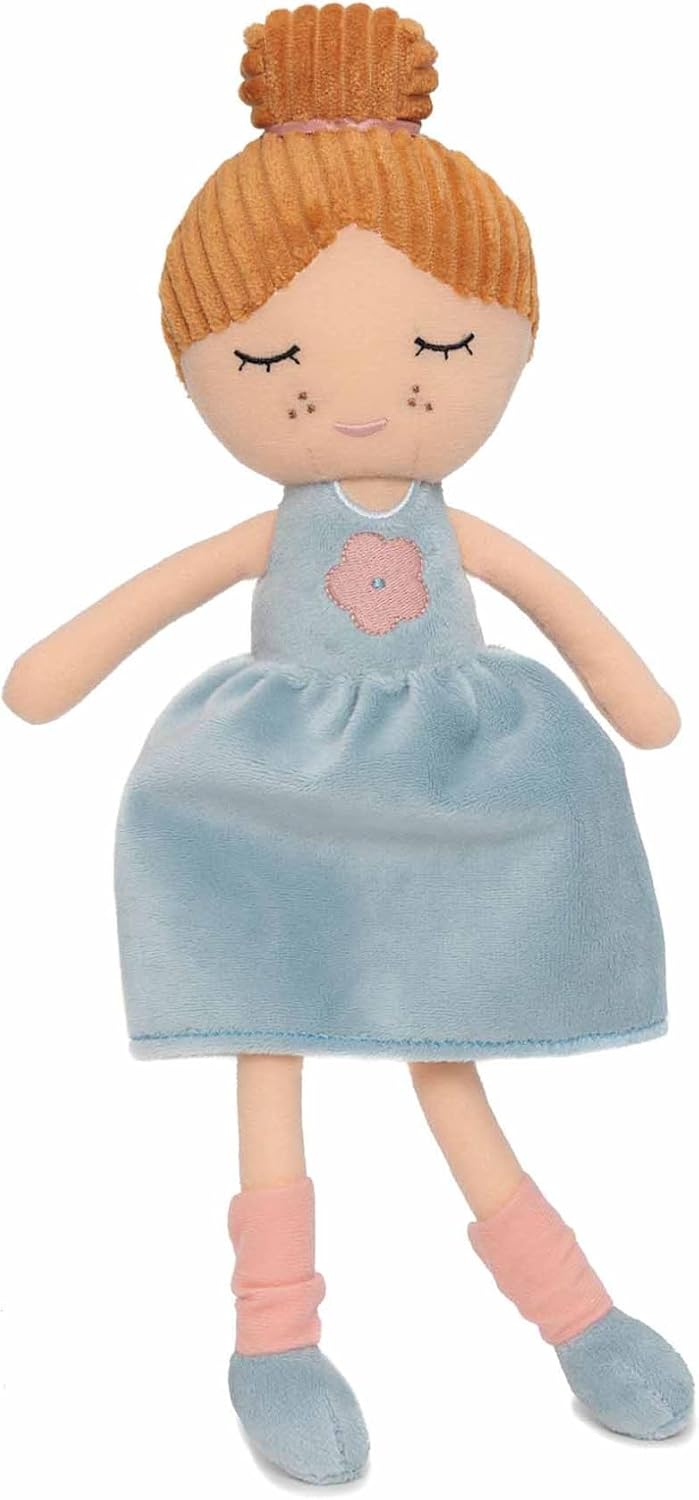 Jollein Stoffpuppe Kuschelpuppe - Doll Rose - 100% Polyester - 32x10x6cm - Kuscheltier - Puppe Flowe