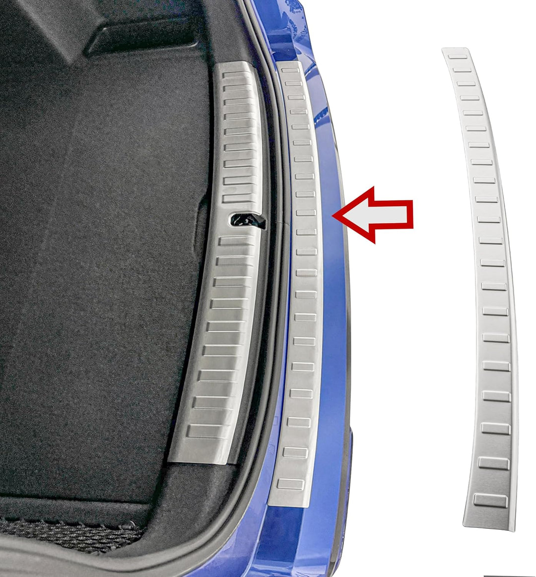 RECAMBO Ladekantenschutz Edelstahl kompatibel für BMW X1 iX1 | Typ U11 | BJ ab 2022 - matt gebürstet