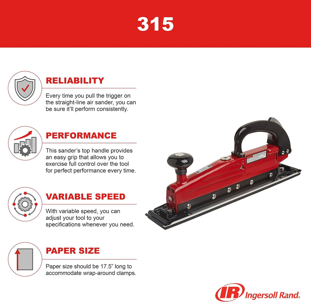 Ingersoll Rand 315 Geradliniger Luftschleifer, 7,0 cm x 44,5 cm Pad, 3.000 SPM