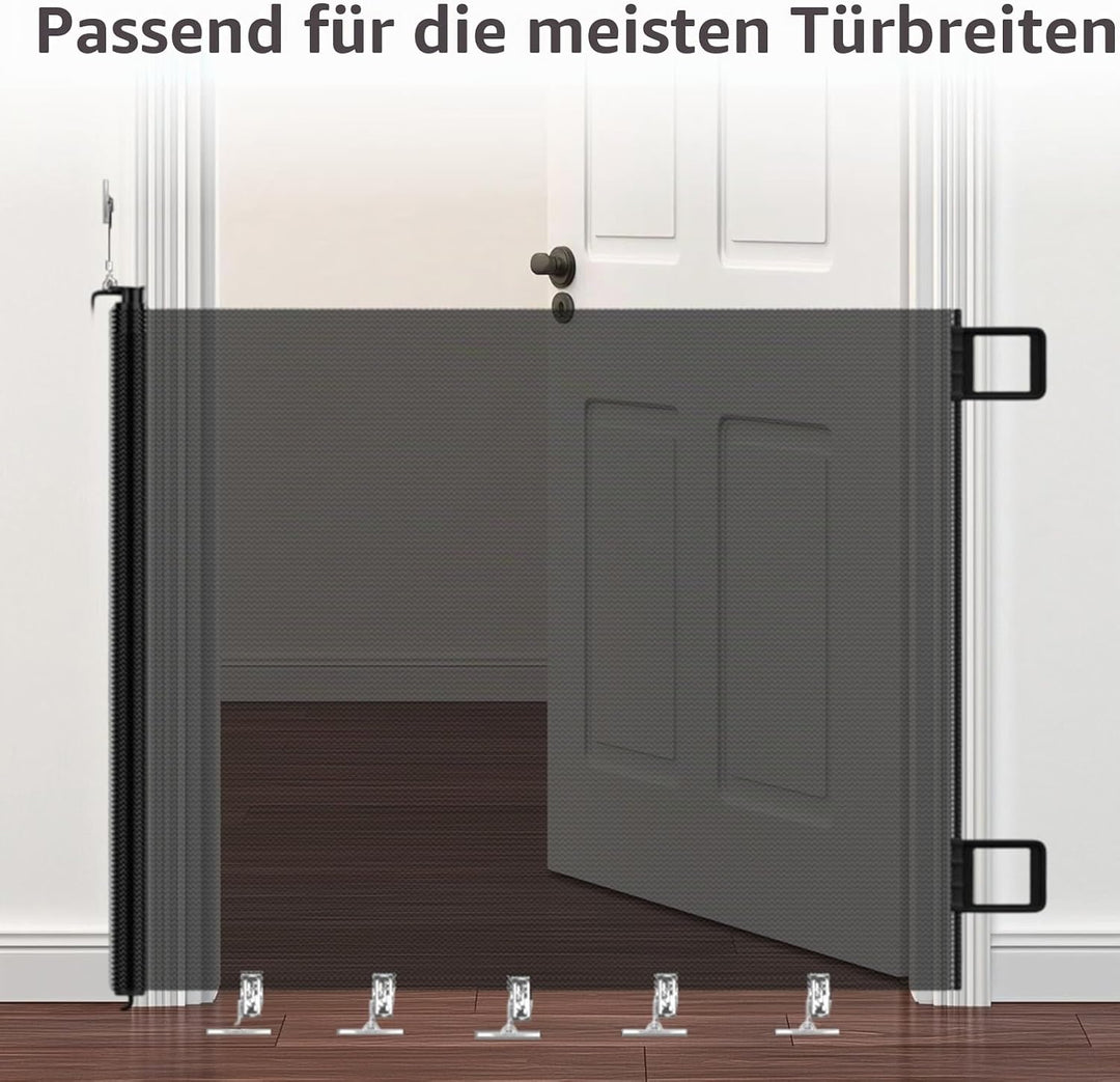 Treppenschutzgitter Ausziehbar 0-150 cm, Höhe 78 cm Türschutzgitter | Absperrgitter Treppenschutzrol
