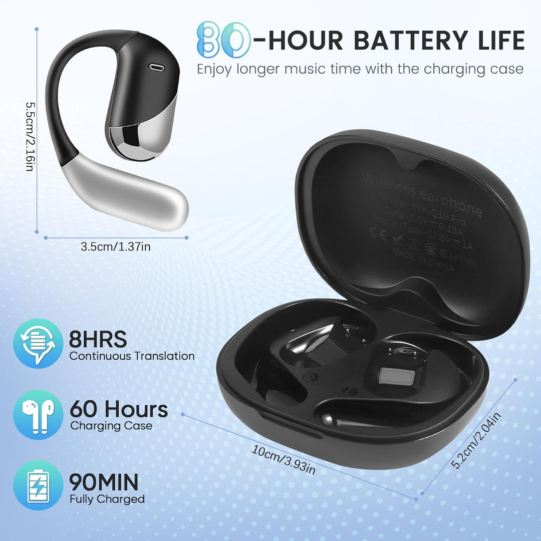 Übersetzer Kopfhörer - 144 Sprachen ki Kopfhörer mit Echtzeit übersetzung Translator Earbuds für Ech