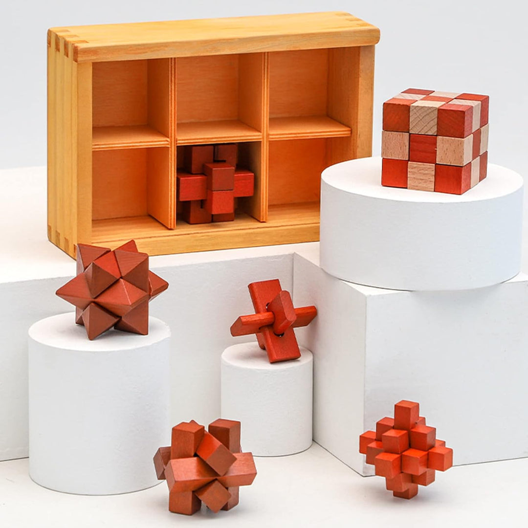 Knobelspiele Holz, 3D Knobelspiele für Erwachsene, Geschicklichkeitsspiele Erwachsene, Geduldsspiel