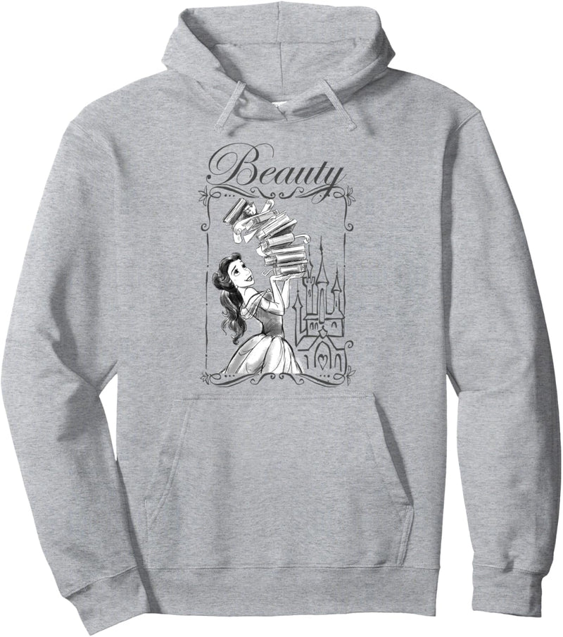 Disney Beauty And The Beast Belle Books Sketch Pullover Hoodie