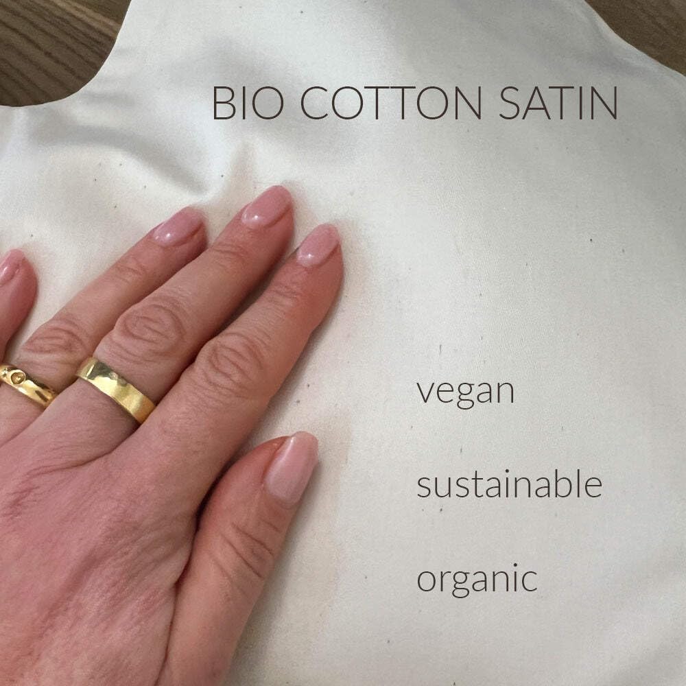 MeroWings Flügelkissen Grace Bio Baumwoll Satin - mit Schafschurwolle Innenkissen