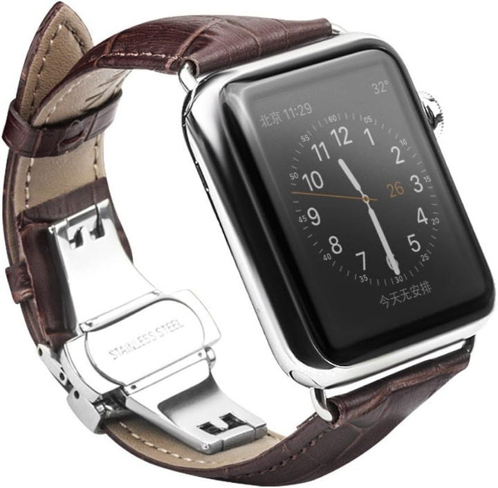 Leder Armband kompatibel mit Apple Watch Armband 42/44/45/49mm - Lederarmband für Apple Watch Series