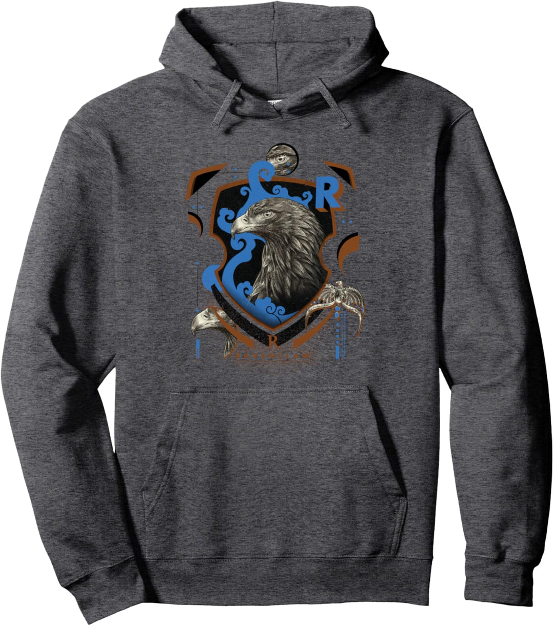 Harry Potter Ravenclaw Shield Realistic Eagle Pullover Hoodie
