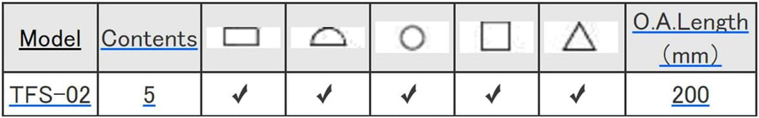 5 Stück Kleine Grösse Mini Datei Set (Hohe Qualität, Japan) Ingenieur tfs-02